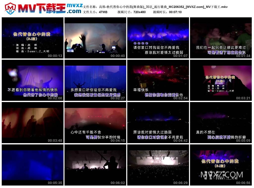 高韩-他代替你心中的我(舞曲版)_国语_流行歌曲_MC206352